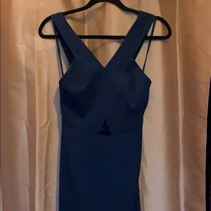 New navy halter neck with criss cross back-size 6